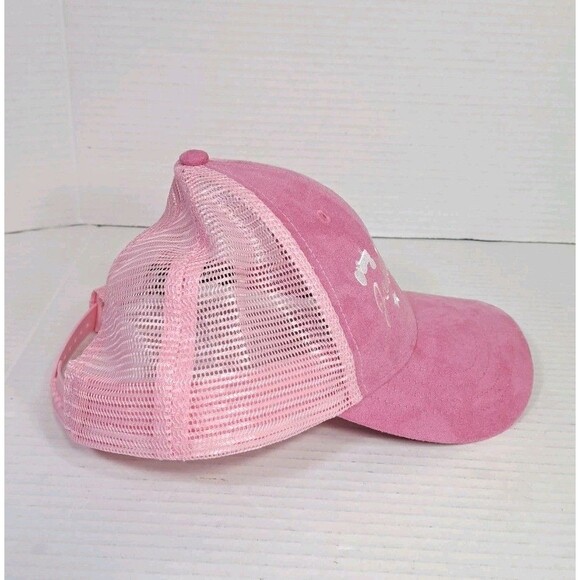 John Deere Pink Mesh Trucker Hat Women’s Snapback Cap Tractor Stars Logo - Picture 4 of 7